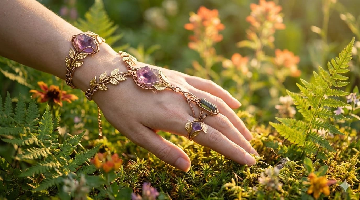 Bracelet artisanal en main